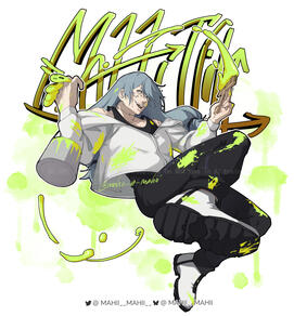 1 character, fullbody, flatcolour, simple background.